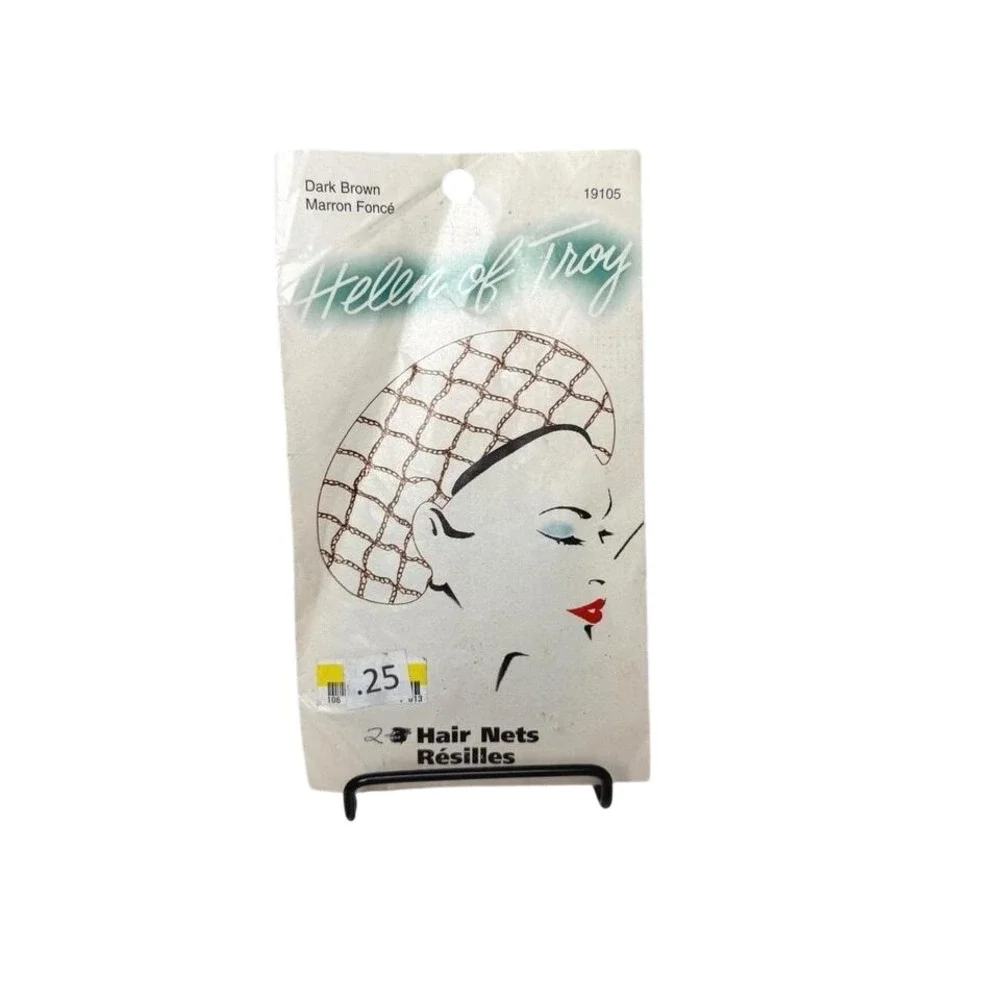 Helen of Troy Dark Brown Hair Nets 2 Pack Vintage 1995 Made in Germany 19105 NOS